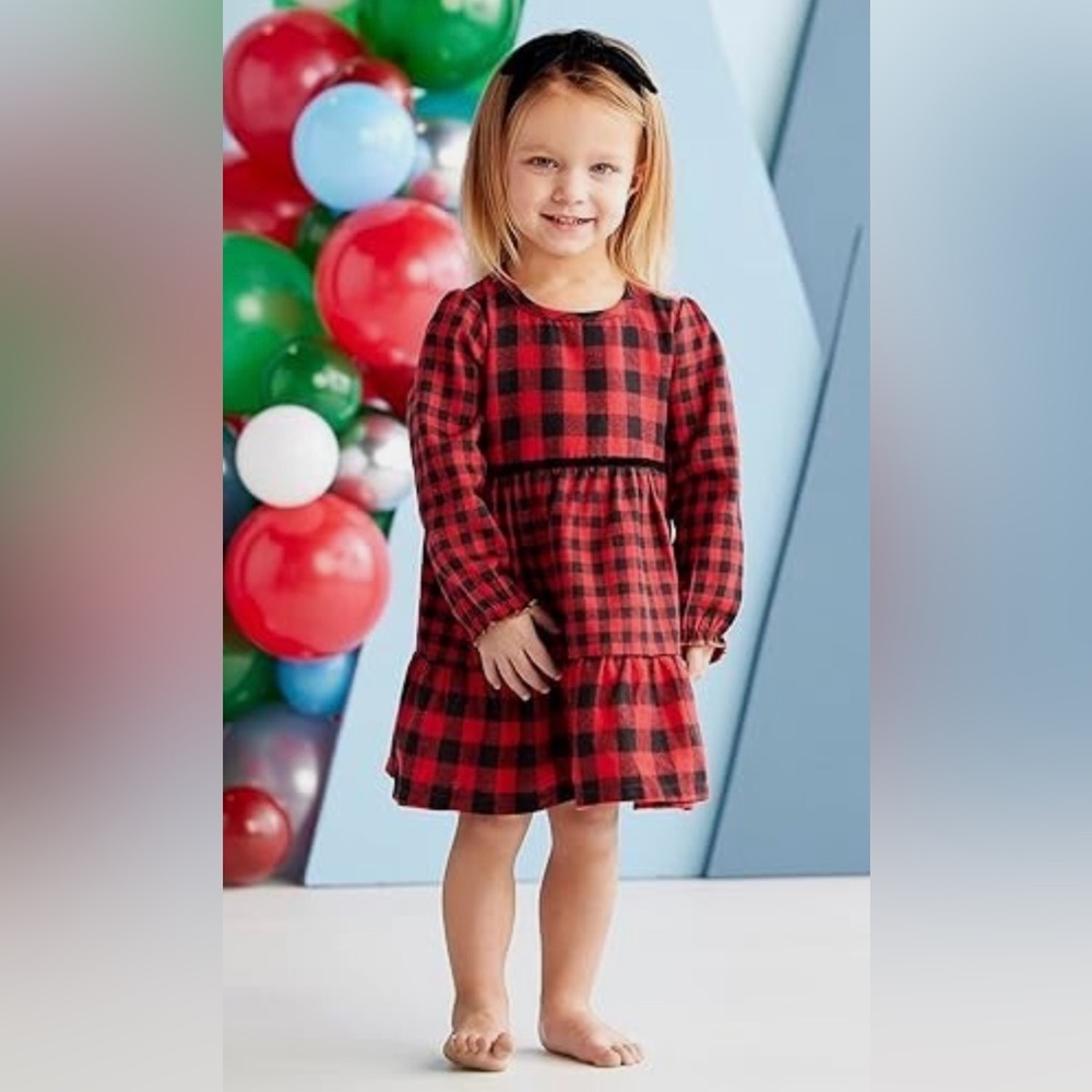 Plaid Red and Black Mudpie Kids Dress - size 5T